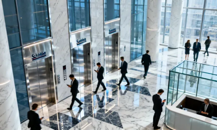 Commercial buildings elevator installation