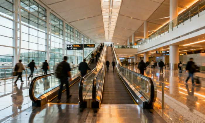 Airport escalator and moving walk solutions